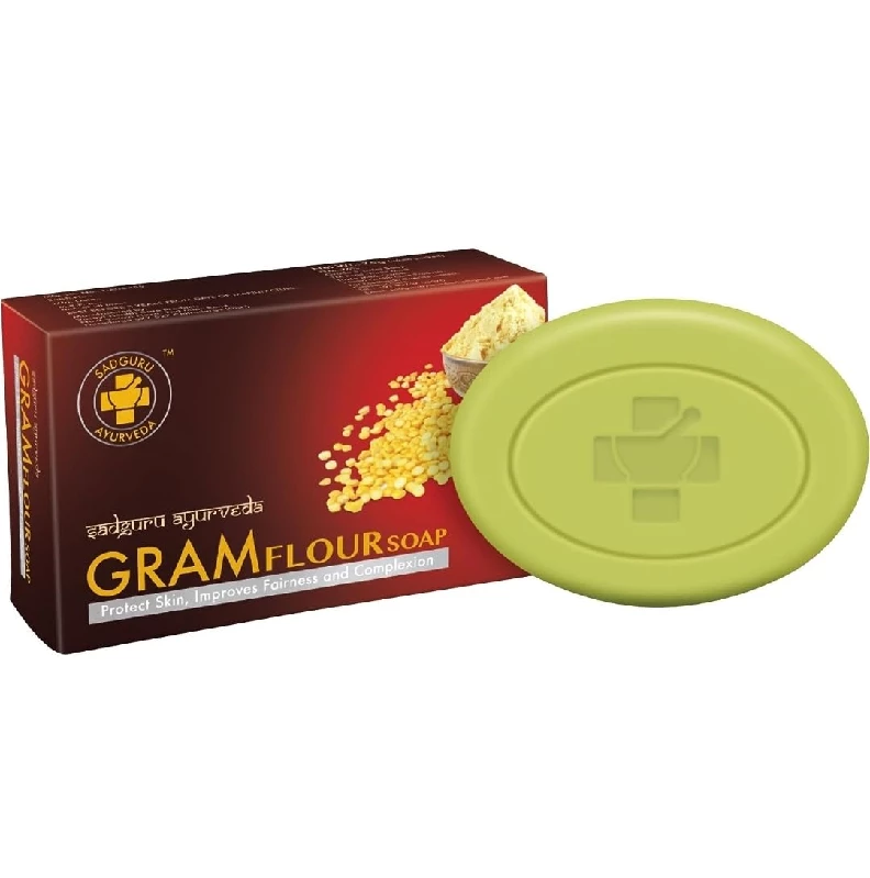 Sadguru Ayurveda Gram Flour Soap, 75 g-1.webp